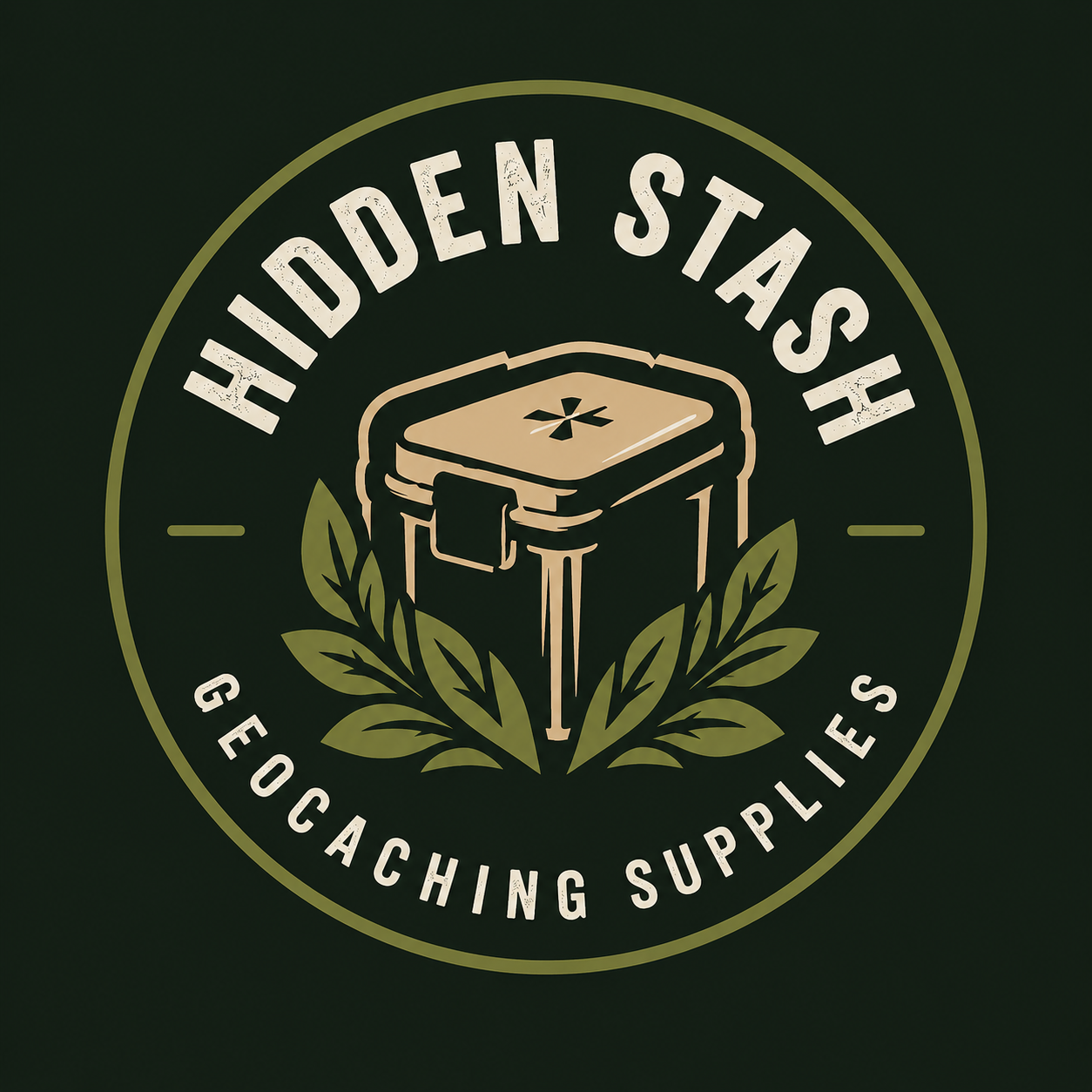 Hidden Stash round badge — Geocaching Supplies